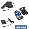 Black Swivel Belt Clip Holster + Rapid Car Charger + Home Travel Charger for Sprint Palm Treo 800w Smartphone