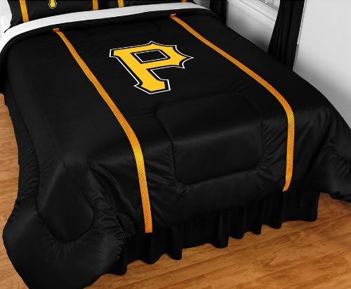 Pittsburgh Pirates 6 Pc TWIN Comforter Set (Comforter, 1 Flat Sheet, 1 Fitted Sheet, 1 Pillow Case, 1 Sham, 1 Bedskirt) SAVE BIG ON BUNDLING!