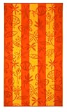 Floral Stripe Red Yellow Orange Oversized Beach Towel 40x70 - Oversized Super Luxury Velour Jacquard Beach Towel by Cotton...