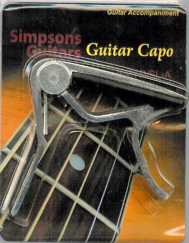 SPRING LOADED CAPO for ACOUSTIC OR ELECTRIC GUITAR - hi shine chrome
