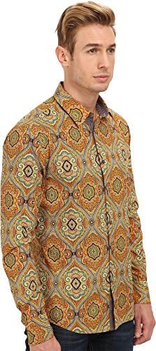 Mr.Turk Men's Aaron 2 Shirt Golden Button-up Shirt MD