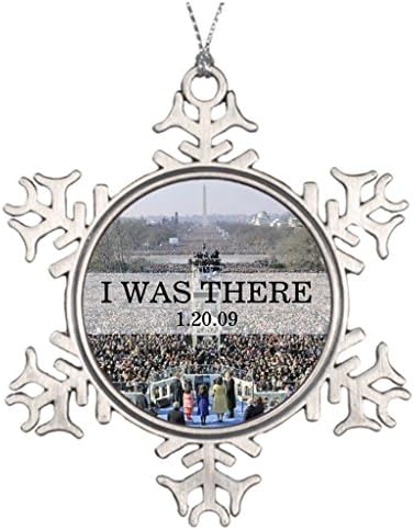 Darlingz Personalised Christmas Tree Decoration Barack And Michelle Obama Dancing I WAS THERE Crowd at Inauguration during Ceremony Sale Christmas Decorations