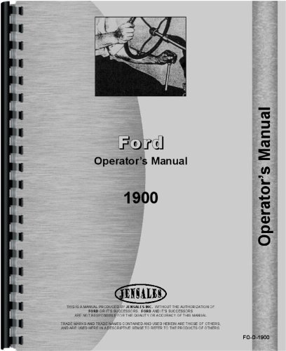 Ford 1900 Tractor Operators Manual