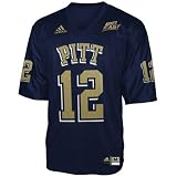 adidas Pittsburgh Panthers #12 Navy Blue Replica Football Jersey