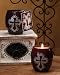 Deco Glow Brown Glass with Rhinestone Cross Candle