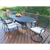 Bundle-27 Mississippi Oval Seven Piece Dining Set (3 Pieces) Cushion: With - Finish: Antique Bronze