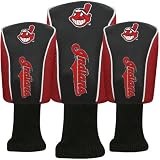 Cleveland Indians Black Three-Pack Golf Club Headcovers