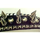 19 Inch Black Leather Spiked Dog Collar 1 Spikes by Coolstuff4U