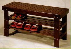 BEAUTIFUL NEW WOODEN SHOE BENCH
