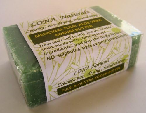 Medicinal Tulsi Aloe Vera Creamy Kokum Butter 100% Natural Soap