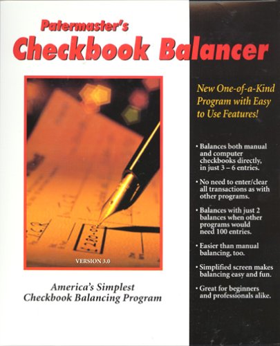 PATERMASTER Patermaster's Checkbook Balancer, America's