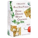Partners Blue Star Farms Stoned Ground Wheat Crackers Bite-Size Crackers, 5-Ounce Boxes (Pack of 6)