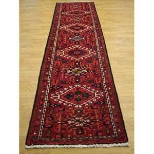 3x10 Red Persian Hand Knotted Wool Gharajeh Runner Rug by Heritage Unlimited