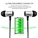 Abusun V4.1 Stereo Wireless Sports Bluetooth Earphones with Independent Battery Pack HD Sweatproof Bluetooth Headset Earbuds for iPhone Samsung Galaxy Sony HTC and more-Silver