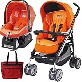 Peg Perego 2011 Pliko P3 Travel System with a Diaper Bag - Apricot Orange