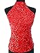 PrettyGuide Women's Shimmer Flashy All Sequins Embellished Sparkle Vest Tank Tops