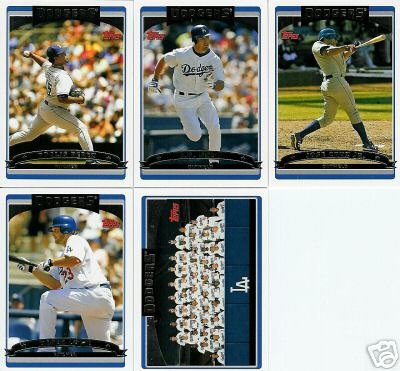 2006 Topps Series 2 L.A. DODGERS baseball cards team set