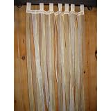 Beige, Soft Yellow, and Cream Organdy Room Divider Tab Curtain, 44 inches X 90 inches by Timbuktu Trading Ltd.