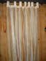 Beige, Soft Yellow, and Cream Organdy Room Divider Tab Curtain, 44 inches X 90 inches