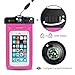 DBPOWER Universal Waterproof Case with Armband and Compass Colorful Underwater Dry Bag for iPhone 6/6s/6plus/6splus, Samsung, Sony up to 6