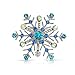 Large Multi Ice Blue Frozen Winter Snowflake Brooch Pin For Women Crystal Holiday Party Frozen Winter Rhodium Plated Alloy