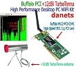 (3 In 1 WarDriving Kit): 12dBi Turbotenna Antenna 2.4GHz + Buffalo PCI Card 54/125Mbps WLI-PCI-G54S WiFi + 6ft RF Cable (LMR-100A) with N-male to PR-SMA connector 2.4GHz WiFi