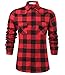 Tribear Mens Casual Button Down Long Sleeve Plaid Shirts