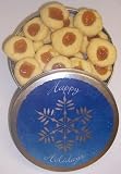 Gourmet Food : Scott's Cakes 1 lb. Apricot Butter Cookies in a Snowflake Tin