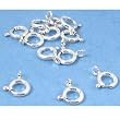 12 Sterling Silver Spring Ring Clasps Necklace 5.5mm