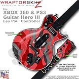 Camouflage Red WraptorSkinz Skin fits XBOX 360 & PS3 Guitar Hero III Les Paul Controller (GUITAR NOT