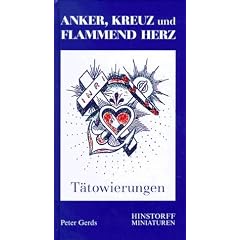 Anker, Kreuz und flammend Herz. T�towierungen