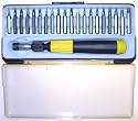 20pc Mini PHILIPS, TORX & SLOTTED precision SCREW DRIVER BIT SET