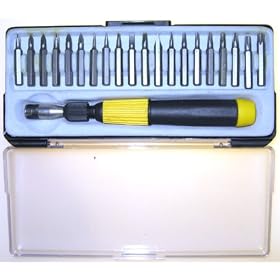 20 pcs Mini PHILIPS, TORX and SLOTTED precision SCREW DRIVER BIT SET by hobbytoolsupply