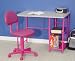 Study Center Student Computer Desk and Chair in Pink/Gray By Studio RTA Furniture
