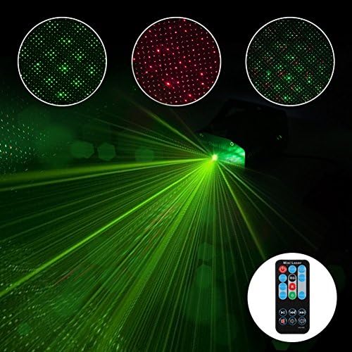 Laluce® Mini LED Laser Stage Light Voice Control Projector for Party Stage Bar Pub Club (Black) - 630014