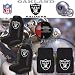 NFL Oakland Raiders Car Seat Covers, Floor Mats and Steering Wheel Cover Set with Bonus CD Wallet