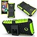 ElBolt TM 3 in 1 Bundle Nokia Lumia 635 / Nokia Lumia 630 Armor Grenade Stand Hard Gel Case - Neon Green with Free Ultra-Sensitive Stylus Pen and Premium Screen Protector by ElBolt TM