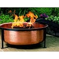 Hammered Copper Fire Bowl - 30"