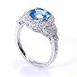 2.55 Carat 14KWG Blue Topaz Filigree Ring