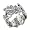 Leaf Band - Sterling Silver Promise Cz Right Hand Ring