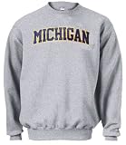 Michigan Wolverines Grey Embroidered Collegiate Crewneck Champion Sweashirt