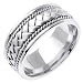 Handmade Wedding Band With Comfort Fit 14K White Gold Can Also Be Made In Platinum or Other Colors 18K And 24K Is Also Available 8.5mm