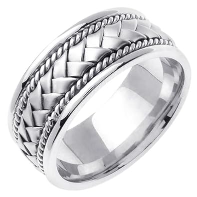 hand braid mens wedding ring