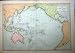 c1910 MAP PACIFIC OCEAN AUSTRALIA NEW ZEALAND AMERICA