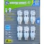 6-Pack GE Compact Flourescent (CFL) Light Bulbs 10 Watt = 40 Watt Equivalent