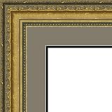 9x12 / 9 x 12 Picture Frame Traditional .. 1.875'' wide with a 2'' double mat