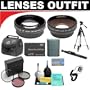 2x Digital Telephoto Professional Series Lens + 0.5x Digital Wide Angle Macro Professional Series Lens + 3 Piece Digital Camera Filter Kit + 2GB Memory Stick + Deluxe DB ROTH Super Savings Accessory Kit For The Sony DCR-SR42, SR45, SR46, SR47, SR62, SR65, SR67, SR82, SR85, SR87, SR200, SR220, SR300 Camcorders
