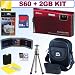 Third Party New : Nikon Coolpix S60 10MP Digital Camera (Crimson Red) + 2GB Accessory Kit