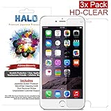 Halo Screen Protector Film High Definition (HD) Clear (Invisible) for iPhone 6 - [3 Pack] - Lifetime Replacement Warranty