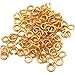 4mm 21 Gauge Open Jump Rings 22K Gold Plated (100)